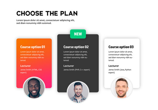 3 Options Infographic Plans Layout