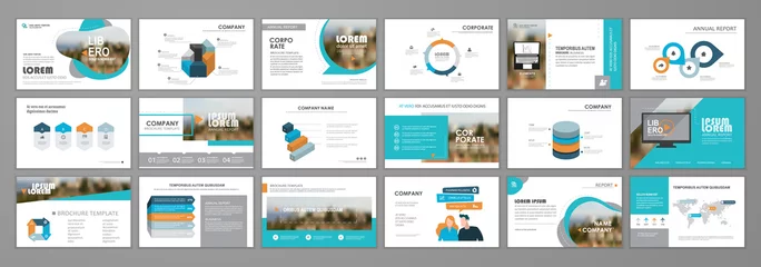 Foto op Plexiglas Business presentation slides templates © Stekloduv