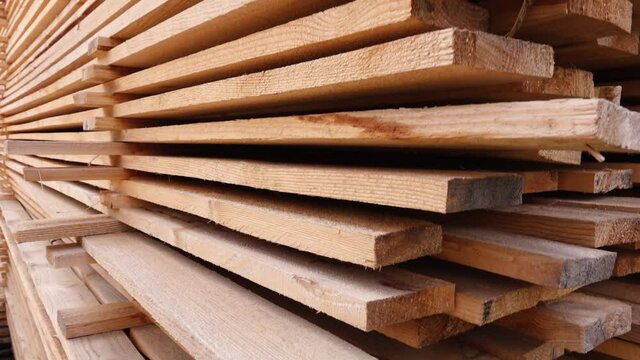 the stock of lumber at the sawmill. the concept of woodworking industry