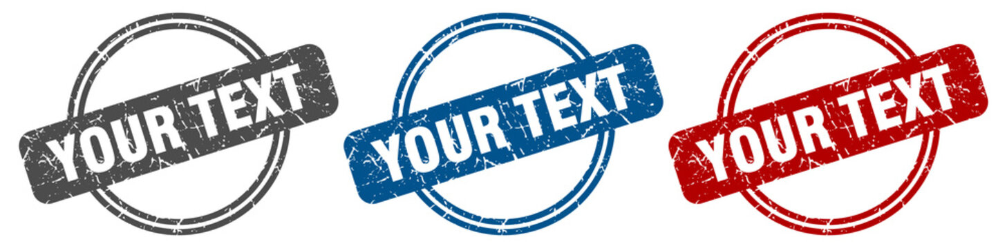 your text stamp. your text sign. your text label set