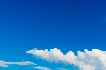 Summer blue sky covered with clouds