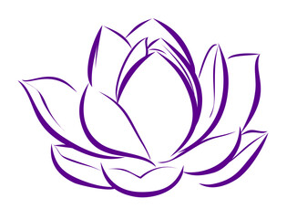 A symbol of the stylized lotus.   
