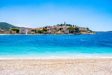 Primosten, Sibenik County, Croatia. Resort town on the Adriatic coast.