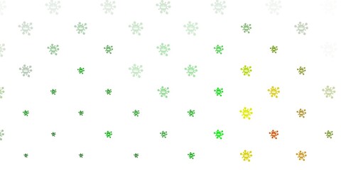 Light green, red vector template with flu signs.