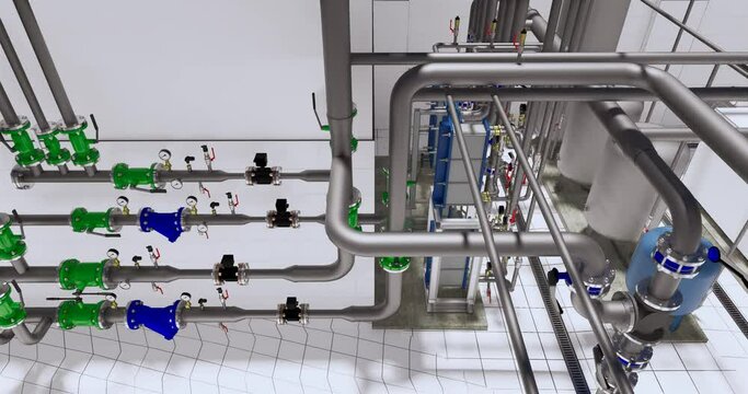 Conceptual visualization of drawing style of utilities at BIM technology