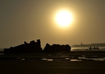 sunset on the beach
