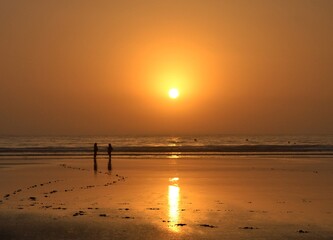 sunset on the beach