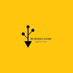 USB tech logo template vector design