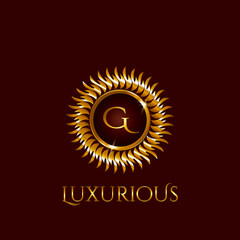 Luxury Golden letter G Circle Logo vector design