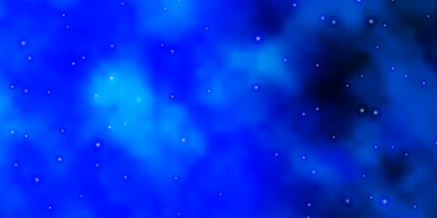 Light BLUE vector background with colorful stars. Colorful illustration with abstract gradient stars. Pattern for new year ad, booklets.