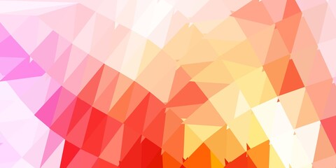 Light purple, pink vector abstract triangle pattern.