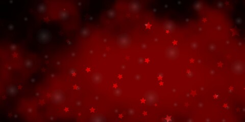 Dark Red vector texture with beautiful stars. Colorful illustration in abstract style with gradient stars. Pattern for websites, landing pages.