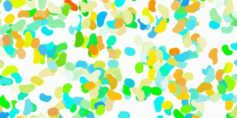 Light blue, yellow vector template with abstract forms.