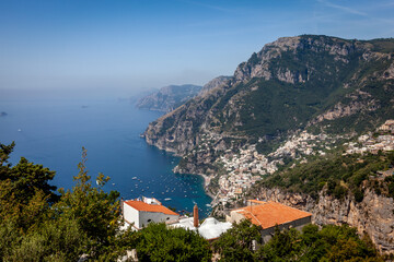 View of the Amalfi coast in Italy