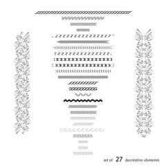 Vector with calligraphic decorative elements