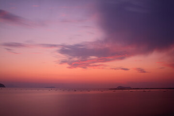 Fototapeta na wymiar Seaside town of Bodrum and spectacular sunsets. Mugla, Turkey