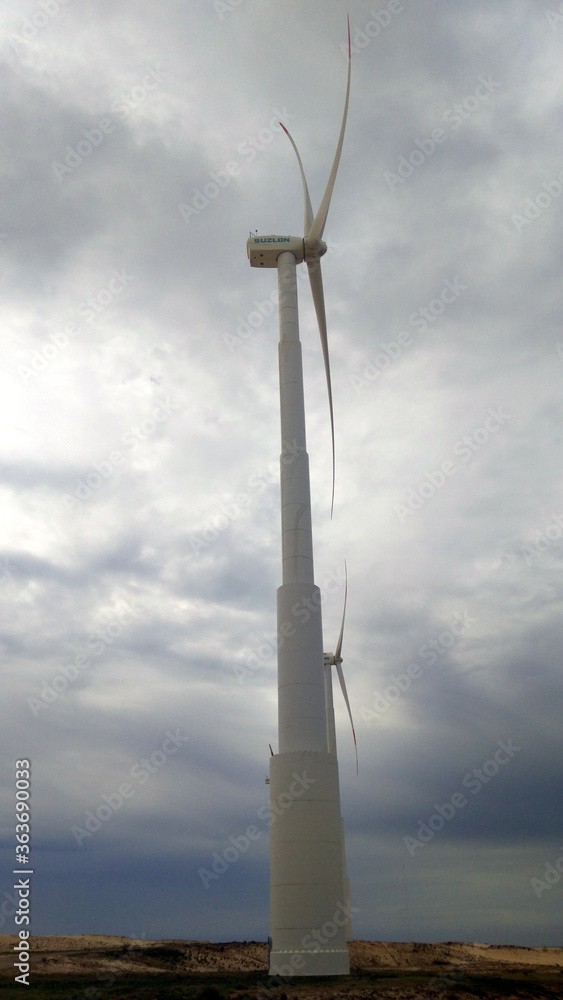 Wall mural wind turbines farm