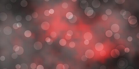 Dark Red vector background with spots. Abstract decorative design in gradient style with bubbles. Pattern for websites.