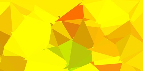 Light green, yellow vector triangle mosaic pattern.