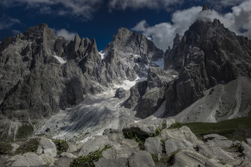 mountain landscape with snow