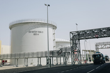 water and diesel tanks and container trucks where csee massive tank storages