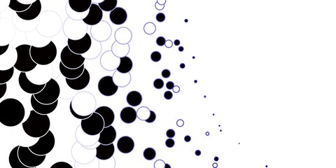 Dark Purple vector layout with circles. Abstract decorative design in gradient style with bubbles. Pattern for websites, landing pages.
