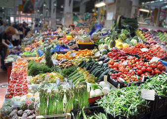 Food market in Italy.