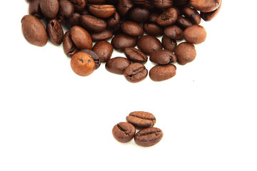 coffee beans isolated on a white background