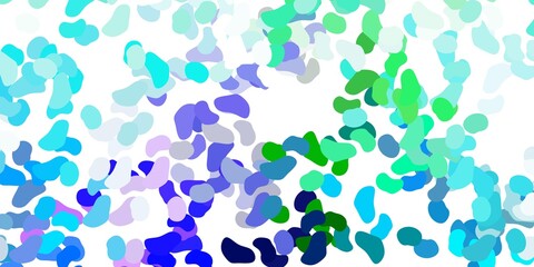 Light blue, green vector template with abstract forms.