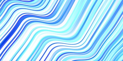 Light BLUE vector template with wry lines. Bright illustration with gradient circular arcs. Template for cellphones.