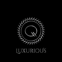 Luxury letter Q Circle Logo vector design silver color
