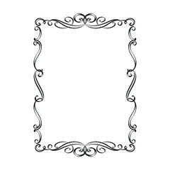 Vintage calligraphic frame