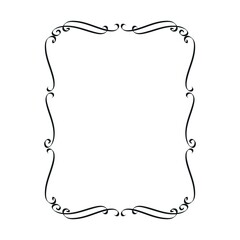 Vintage calligraphic frame