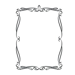 Vintage calligraphic frame