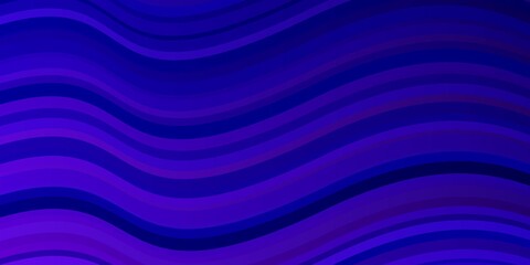 Dark Pink, Blue vector pattern with curved lines. Abstract gradient illustration with wry lines. Pattern for commercials, ads.