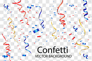 Vector confetti. Festive illustration.