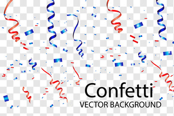 Vector confetti. Festive illustration.