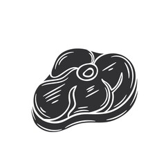 Steak glyph icon