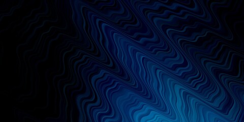 Dark BLUE vector template with lines. Abstract gradient illustration with wry lines. Pattern for commercials, ads.