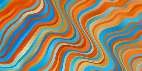 Light Blue, Yellow vector texture with circular arc. Colorful illustration in circular style with lines. Template for cellphones.