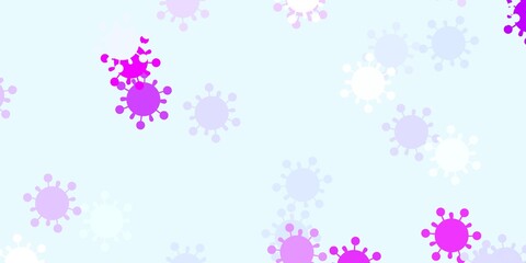 Light purple vector texture with disease symbols.