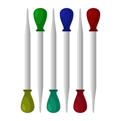 Illustration vector of six pipette