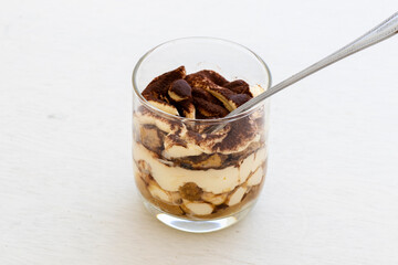 Traditional italian dessert tiramisu cake