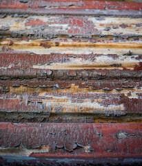 Vintage door in selective focus. Outdoor shot. Baku.