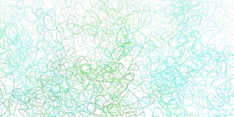 Light blue, green vector backdrop with chaotic shapes.