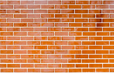 Wall the style vintage white background of old cement brick texture has orange red many horizontal block which are beautiful.