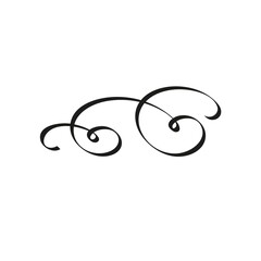 Calligraphic design element, vector