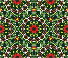 Ornamental mandala design abstract background. Seamless pattern with flowers