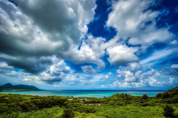 Fototapeta na wymiar Eastern coastline of Ishigaki Island, Okinawa, Japan