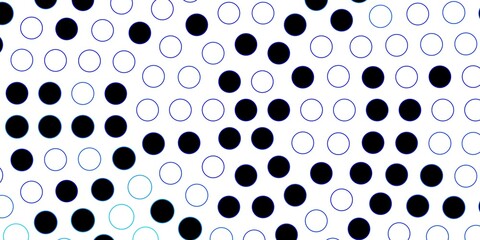 Dark BLUE vector pattern with circles. Illustration with set of shining colorful abstract spheres. New template for your brand book.
